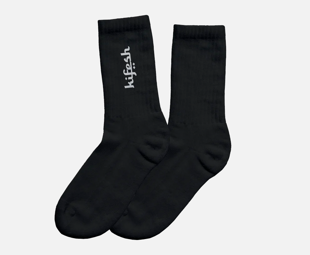 logo socks black