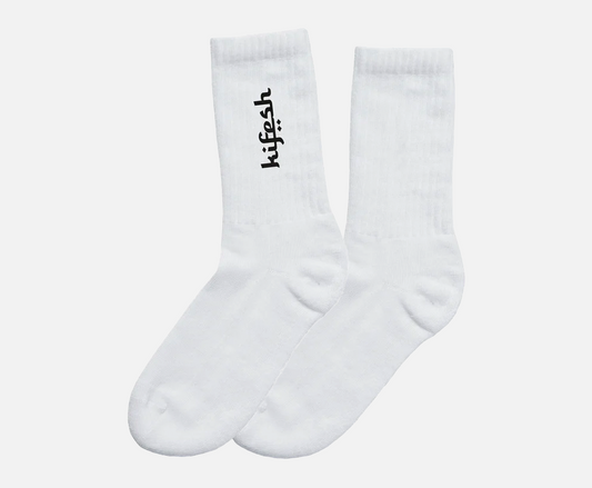 logo socks white