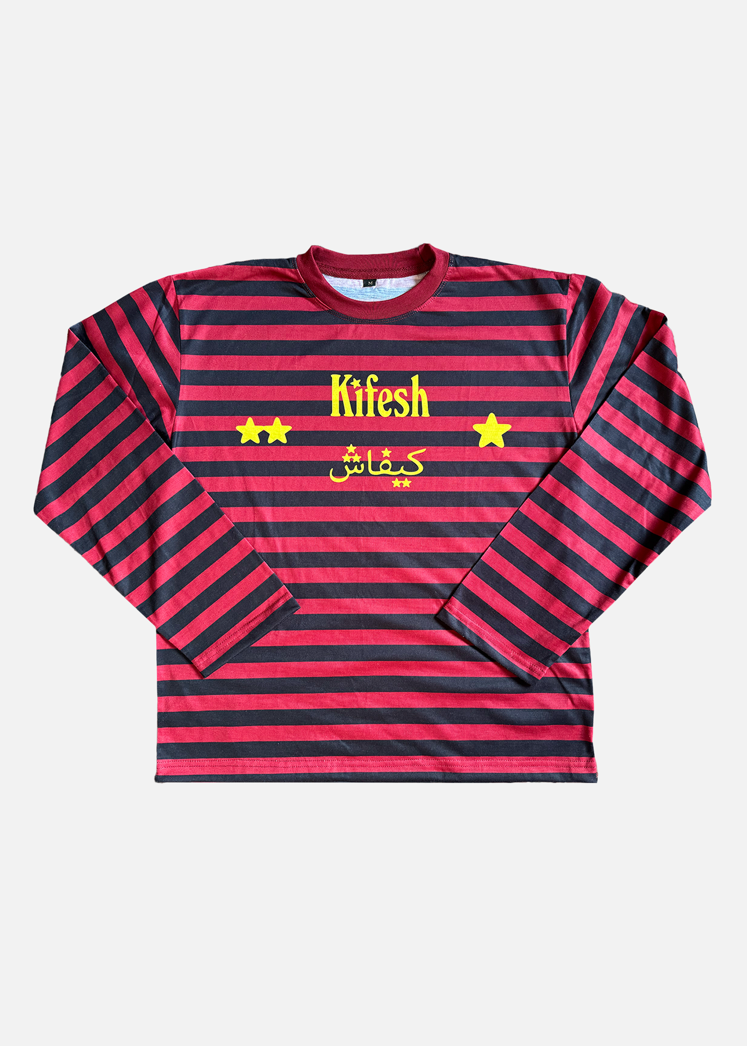 kifesh black & red striped longsleeve